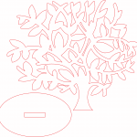 Silueta de árbol con base - Vector descarganle para corte CNC y grabado laser gratis | Stanser