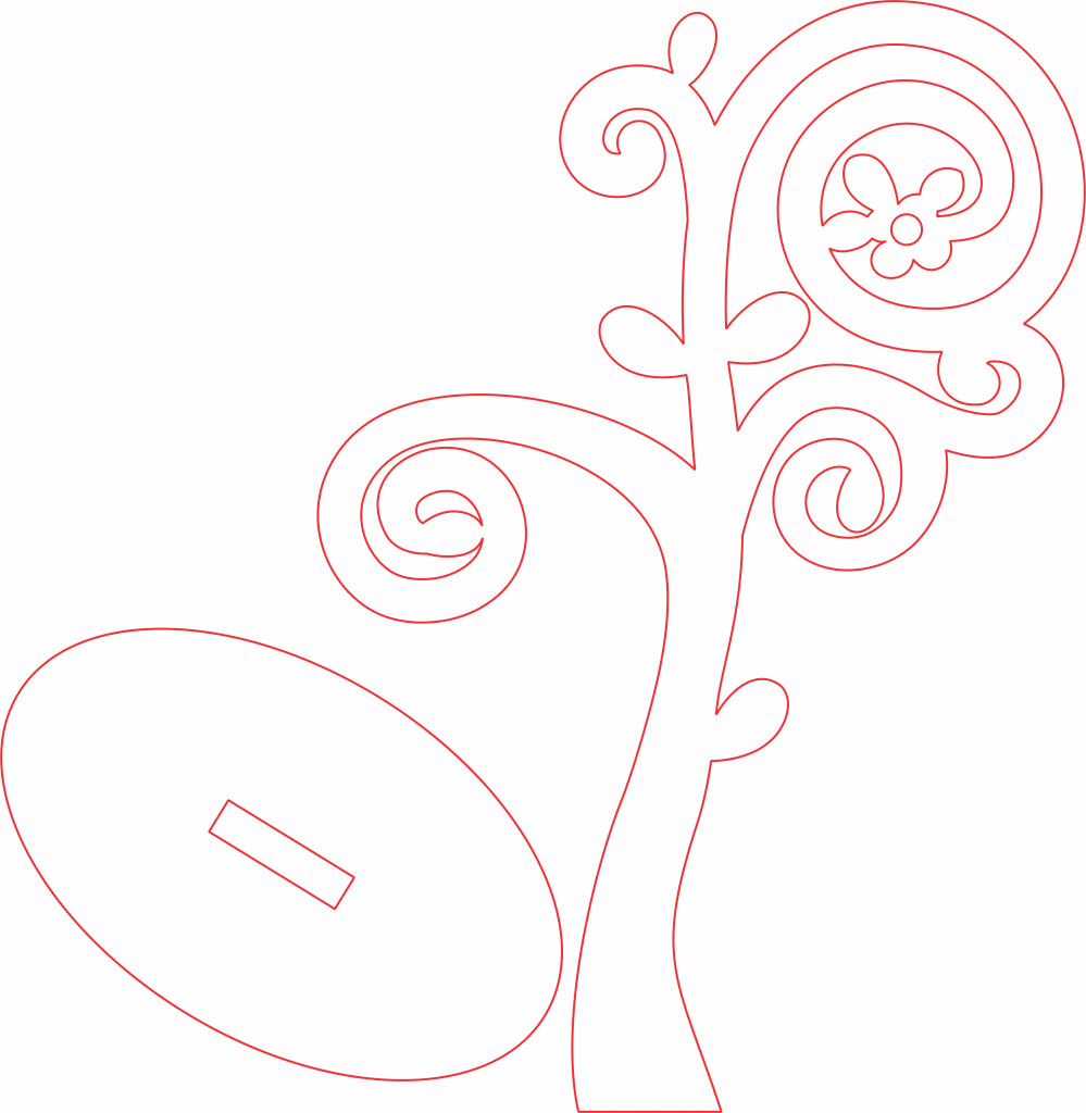 Árbol de una espiral — vector para corte CNC