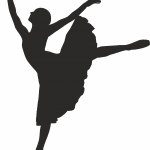 Silueta de bailarina en "arabesque" - Vector SVG DXF para CNC Router y Laser CO2 - Descargable gratis | Stanser