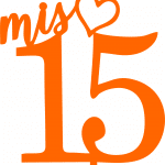 "Mis 15" con corazón - Vector descarganle para corte CNC y grabado laser gratis | Stanser