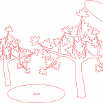 Par de árboles - Vector descarganle para corte CNC y grabado laser gratis | Stanser