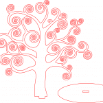Árbol de espirales con base 2 - Vector descarganle para corte CNC y grabado laser gratis | Stanser