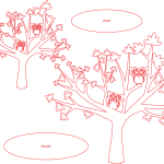 Árboles con búhos - Vector descarganle para corte CNC y grabado laser gratis | Stanser