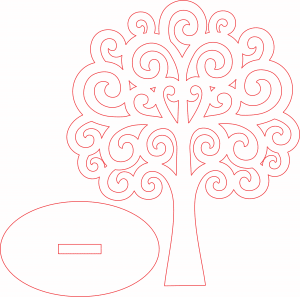 Árbol de espirales con base 3