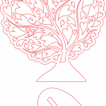 Árbol circular de corazones - Vector descarganle para corte CNC y grabado laser gratis | Stanser