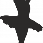 Silueta de bailarina con brazos arriba - Vector SVG DXF para CNC Router y Laser CO2 - Descargable gratis | Stanser