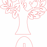 Árbol con ave en el follaje - Vector descarganle para corte CNC y grabado laser gratis | Stanser