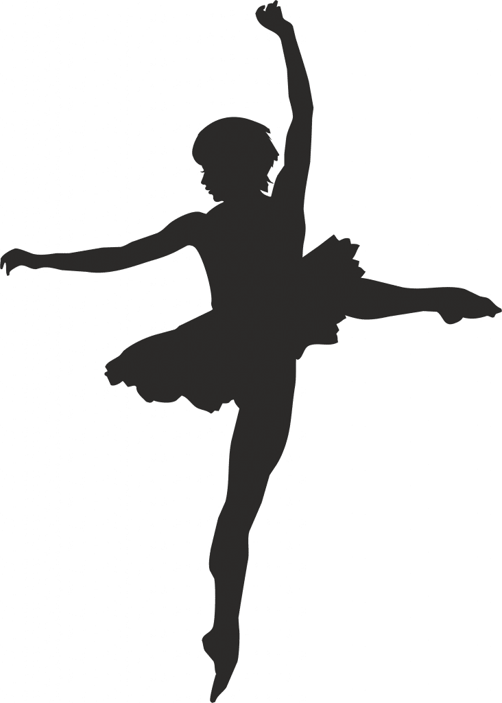 Bailarina de perfil — vector para corte CNC