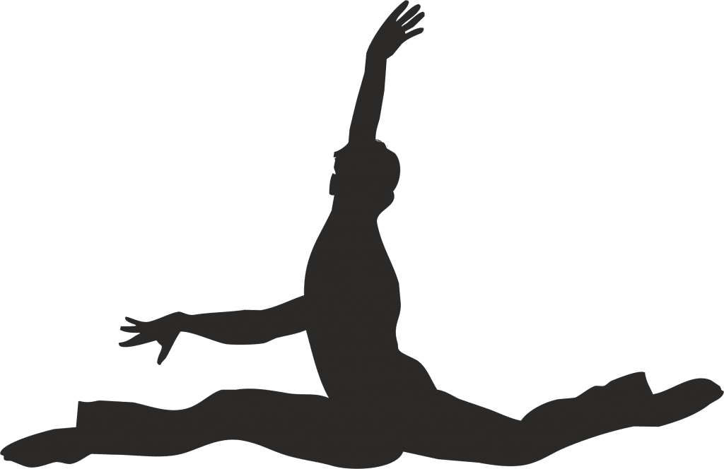 Silueta de Bailarín en split — vector para corte CNC