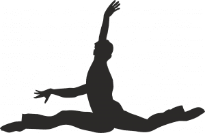 Silueta de Bailarín en split