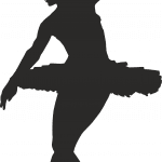 Silueta de bailarina inclinada al frente - Vector SVG DXF para CNC Router y Laser CO2 - Descargable gratis | Stanser