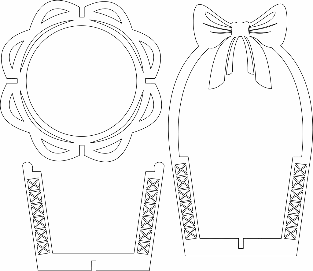 Canasta armable — vector para corte CNC