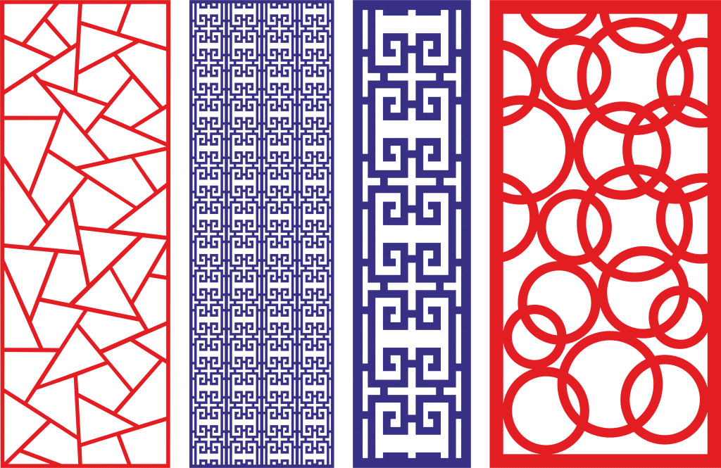 Paneles con patrones decorativos — vector para corte CNC