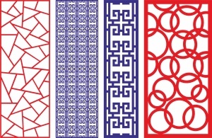 Paneles con patrones decorativos