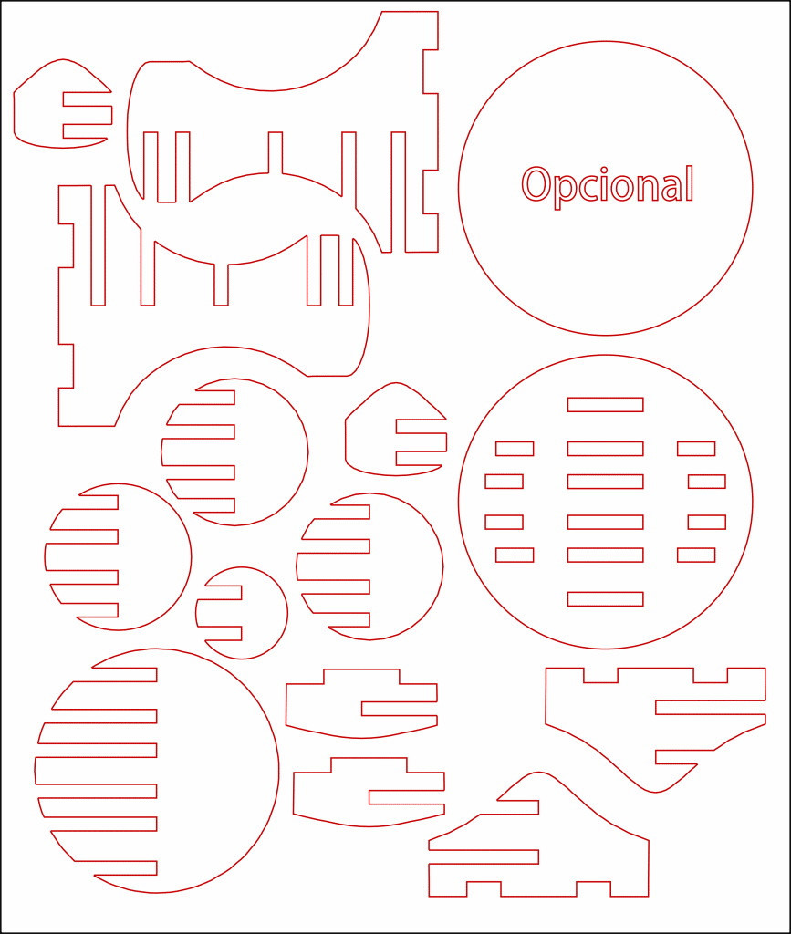 Estructura armable 3D — vector para corte CNC