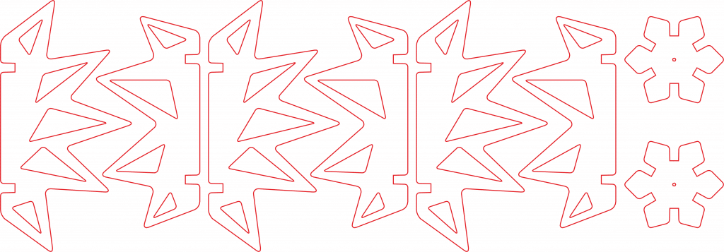 Estrella tridimensional — vector para corte CNC