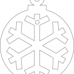 Esfera navideña con copo de nieve - Vector descarganle para corte CNC y grabado laser gratis | Stanser