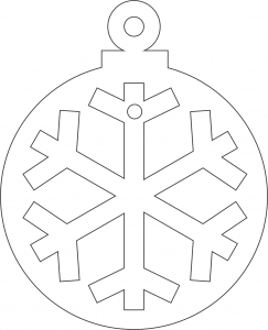 Esfera navideña con copo de nieve