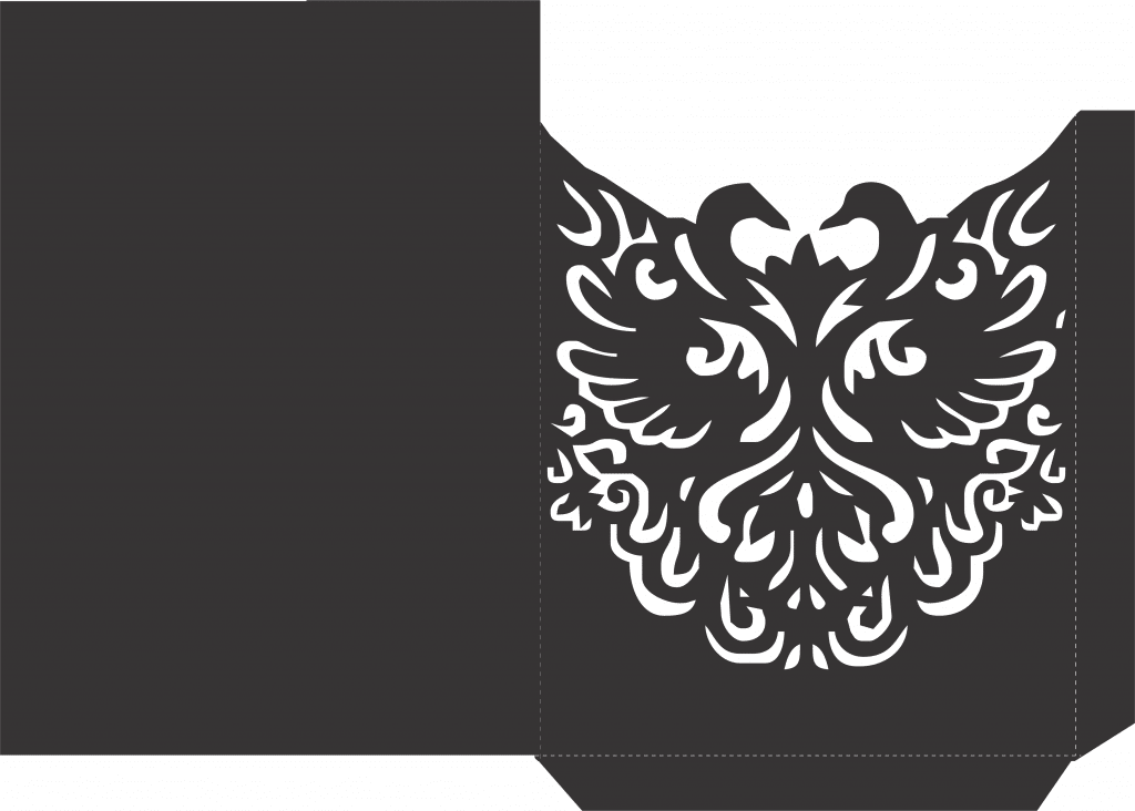 Invitación Cisnes — vector para corte CNC