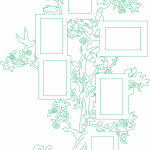Portarretratos de árbol "Mi familia" - Vector descarganle para corte CNC y grabado laser gratis | Stanser