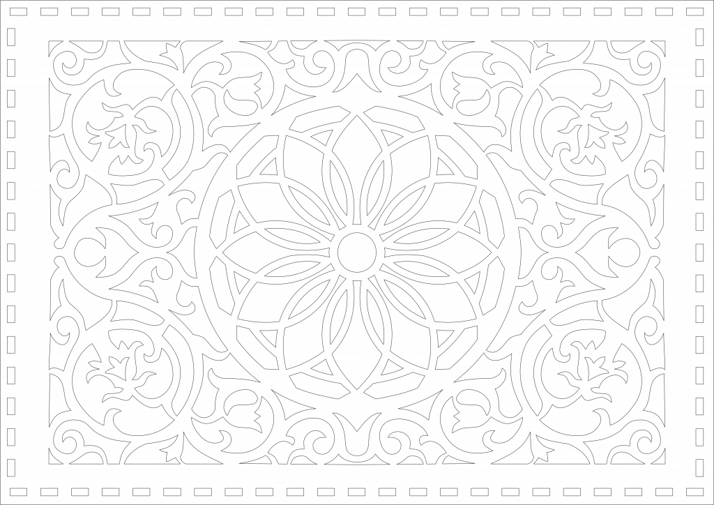 Panel decorativo — vector para corte CNC