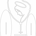 Virgen en rosario con base - Vector SVG DXF para CNC Router y Laser CO2 - Descargable gratis | Stanser