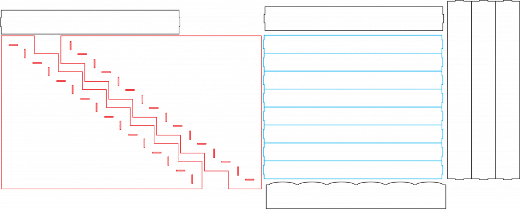 Gradas para cupcakes — vector para corte CNC