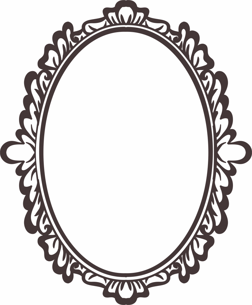 Marco ovalado 3 — vector para corte CNC