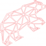 Oso geométrico de cuerpo completo - Vector descarganle para corte CNC y grabado laser gratis | Stanser
