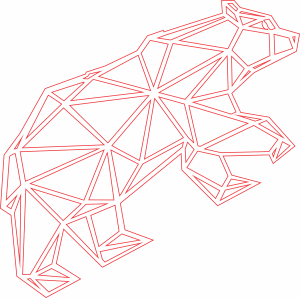Oso geométrico de cuerpo completo