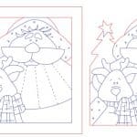 Santa Claus y reno - Vector descarganle para corte CNC y grabado laser gratis | Stanser