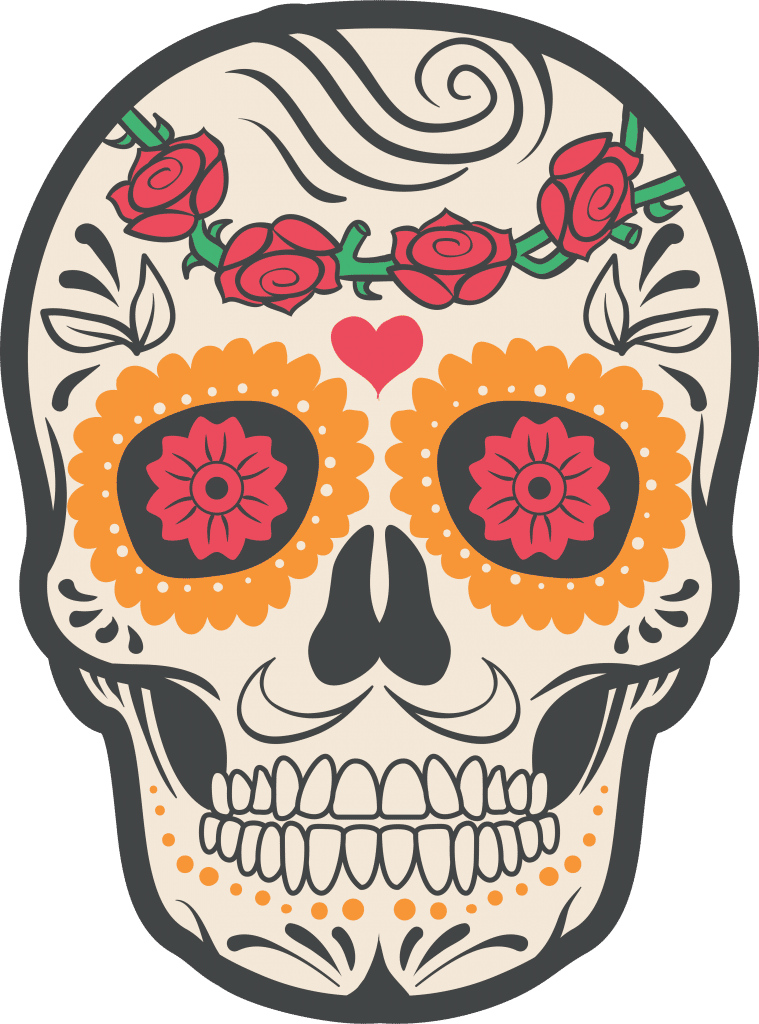 Calavera mexicana — vector para corte CNC