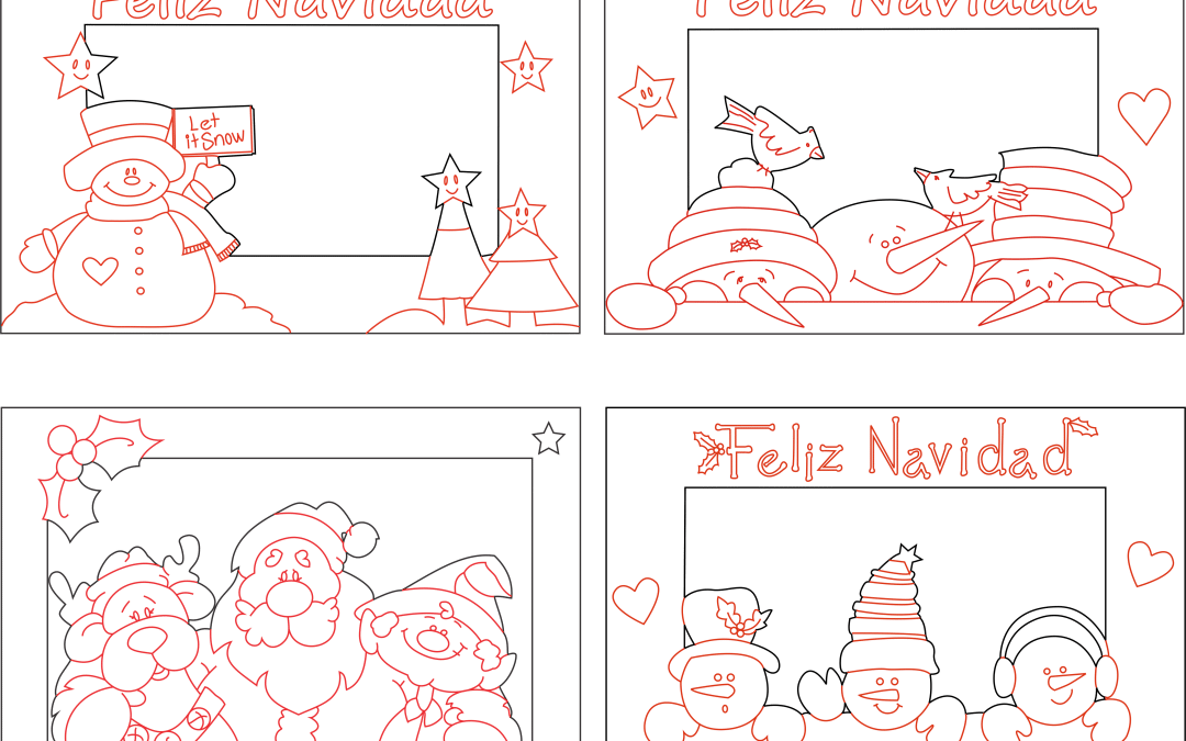 Set de cuadros navideños