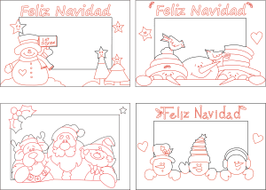 Set de cuadros navideños