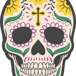 Calavera Mexicana "Cruz" - Vector descarganle para corte CNC y grabado laser gratis | Stanser