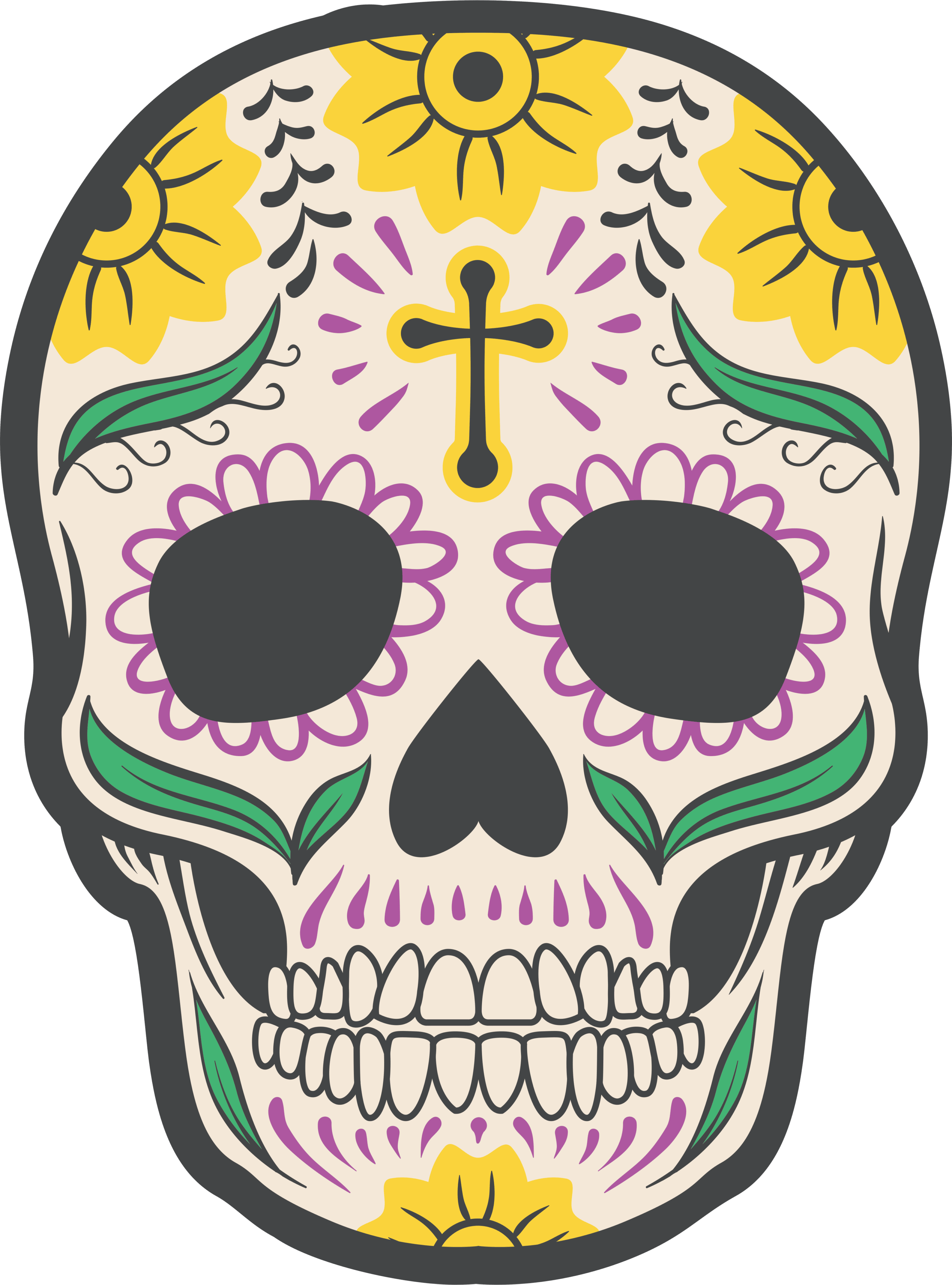 Calavera Mexicana 2, Calaca, Figura geométrica