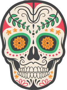 Calavera Mexicana «Crisantémos»