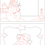 Dúo de marcos navideños - Vector descarganle para corte CNC y grabado laser gratis | Stanser