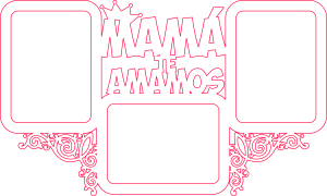 Portarretrato múltiple «Mamá te amamos»