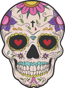 Calavera Mexicana «Corazones»