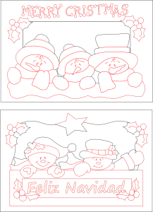 Cuadros navideños «Muñecos de nieve»