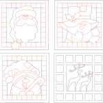 Mosaicos navideños - Vector descarganle para corte CNC y grabado laser gratis | Stanser