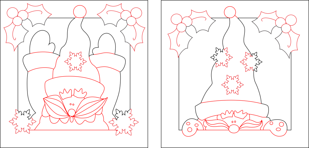 Cuadros de Santa Claus — vector para corte CNC