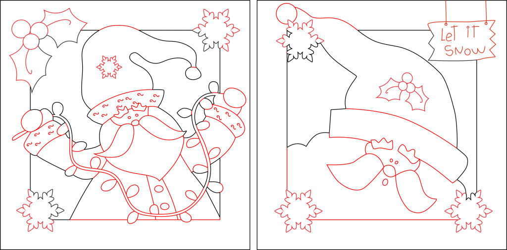 Cuadros de Santa Claus 2 — vector para corte CNC