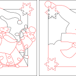 Cuadros de Santa Claus 2 - Vector descarganle para corte CNC y grabado laser gratis | Stanser
