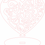 Souvenir de corazón "Espirales" - Vector descarganle para corte CNC y grabado laser gratis | Stanser