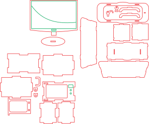 Bañera y televisores armables