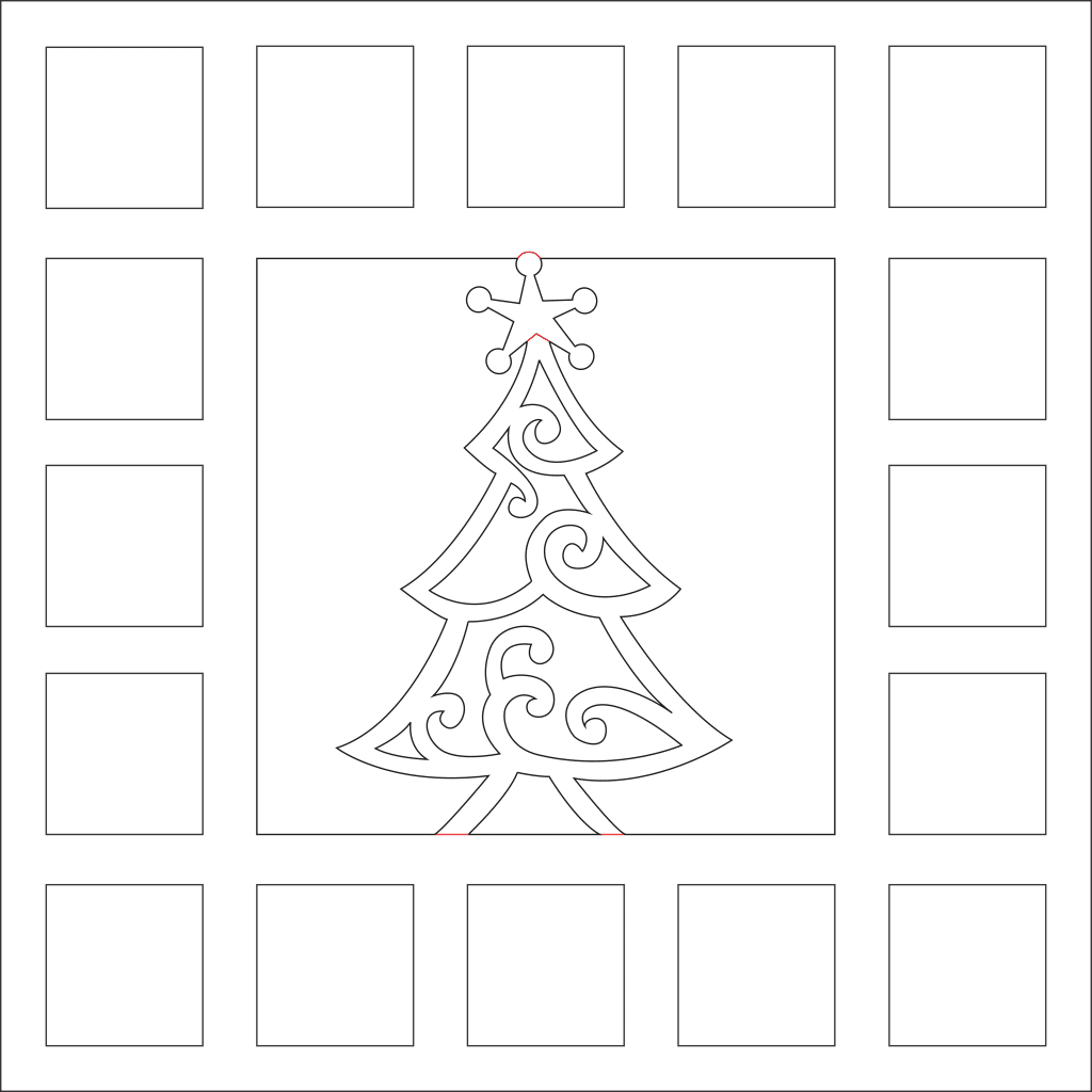 Multiportarretratos «Árbol de Navidad» — vector para corte CNC