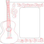 "Te quiero Papá" decorado con guitarra - Vector descarganle para corte CNC y grabado laser gratis | Stanser