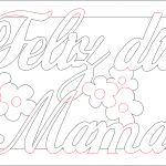 Cuadro "Feliz día mamá" 2 - Vector SVG DXF para Laser CO2 - Descargable gratis | Stanser